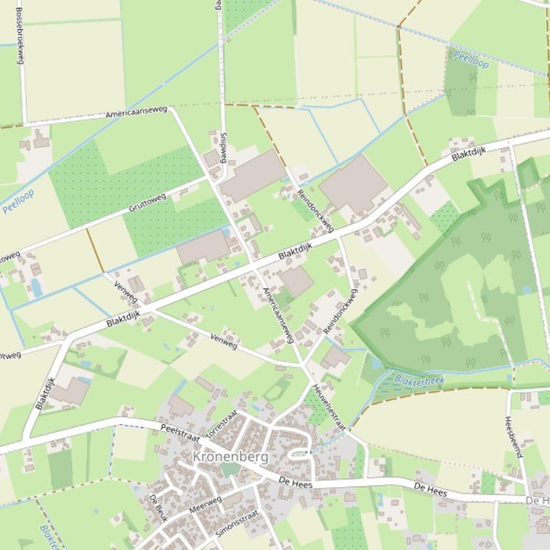 Kaart van de Blaktdijk.