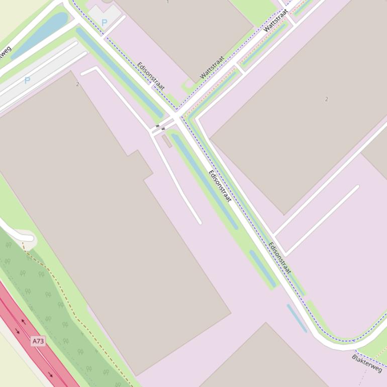 Kaart van de Blakterweg.