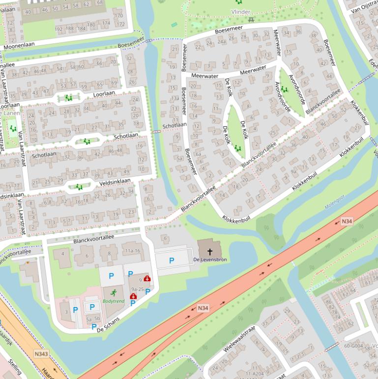 Kaart van  Blanckvoortallee.