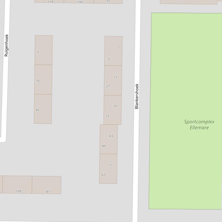 Kaart van  Blankershoek.