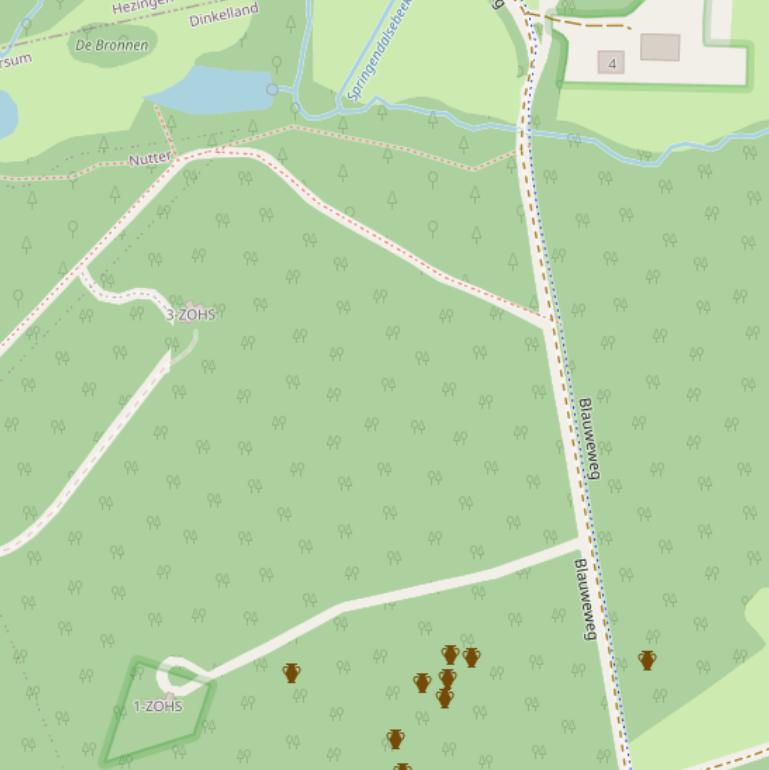 Kaart van de Blauweweg.