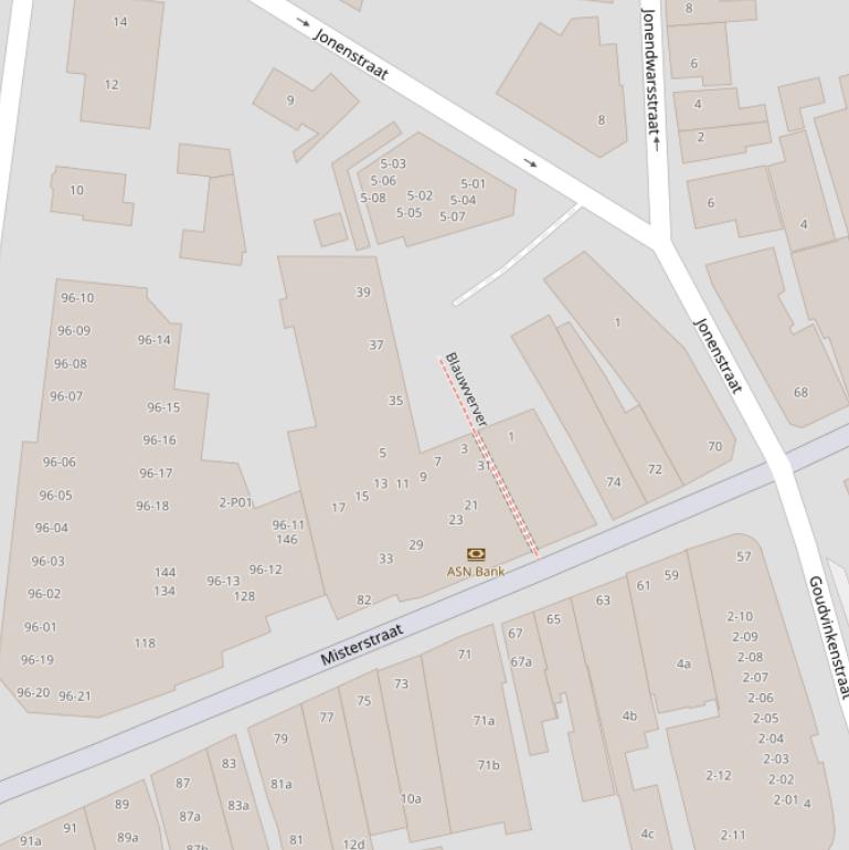 Kaart van  Blauwverver.