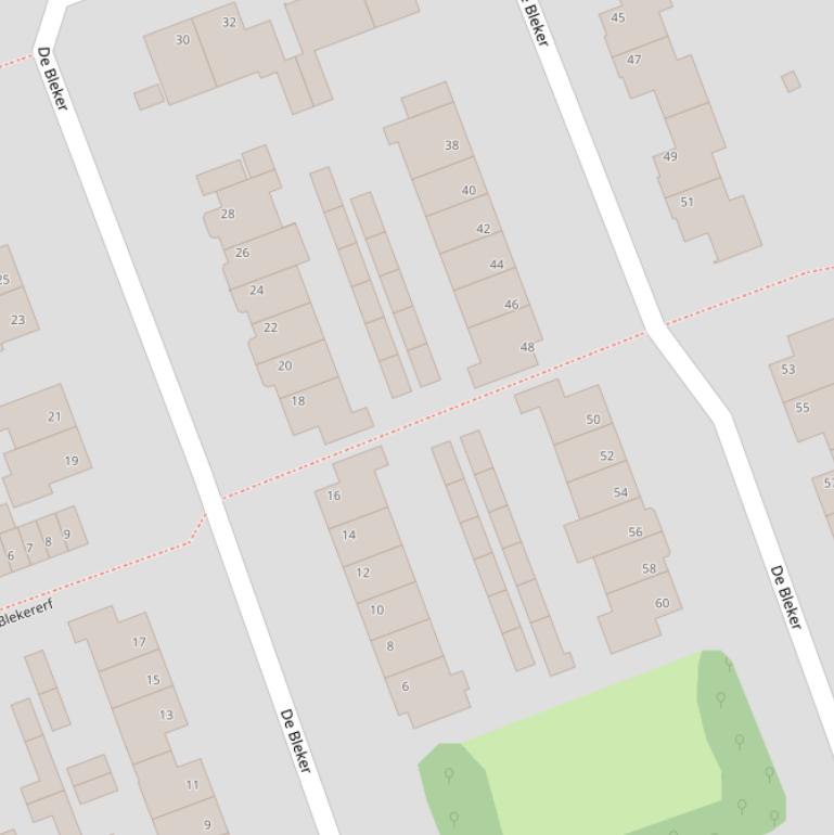 Kaart van het Blekerpad.