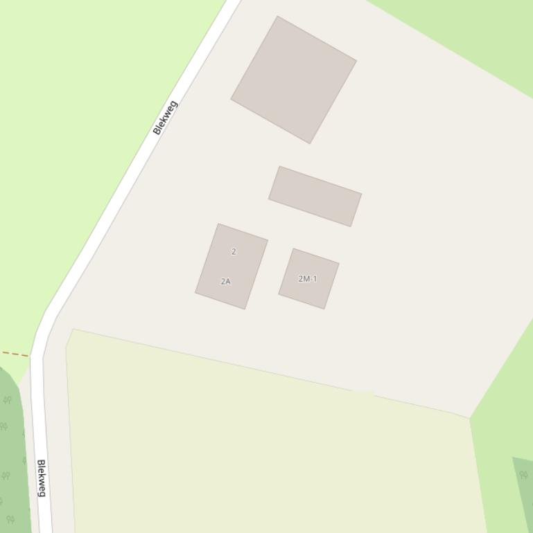 Kaart van de Blekweg.