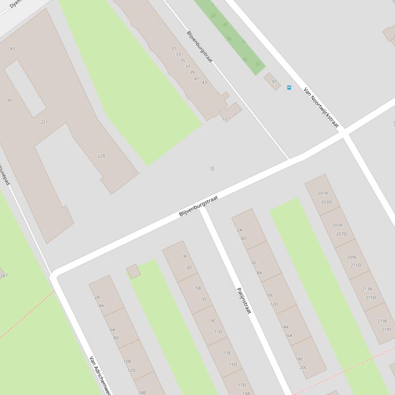 Kaart van de Blijvenburgstraat.