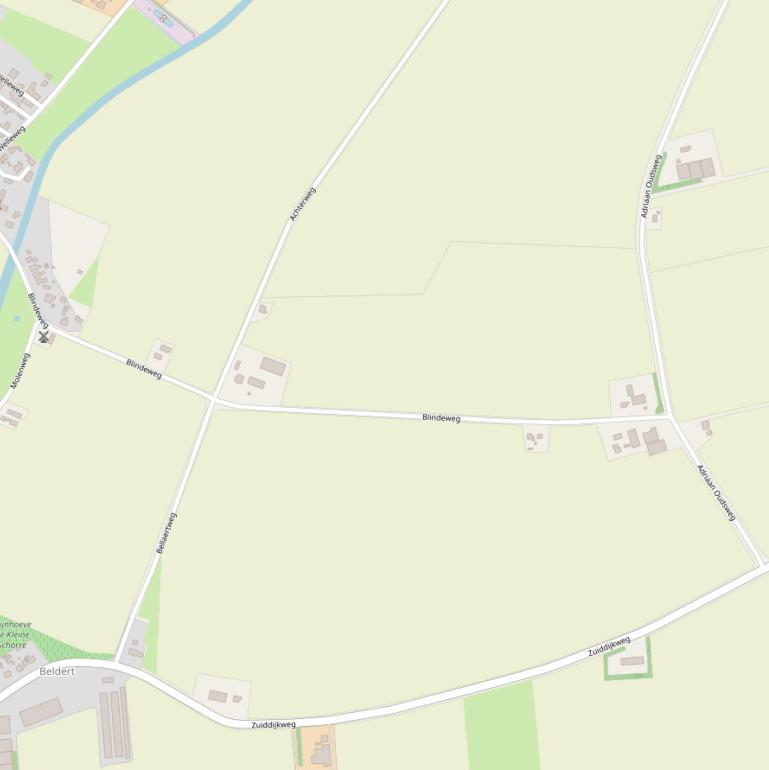 Kaart van de Blindeweg.