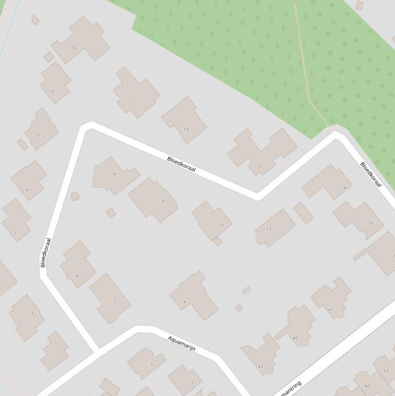 Kaart van  Bloedkoraal.