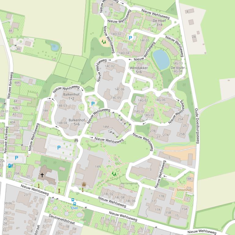 Kaart van de Bloeilaan.