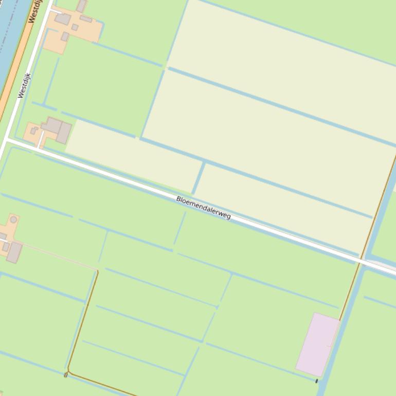 Kaart van de Bloemendalerweg.