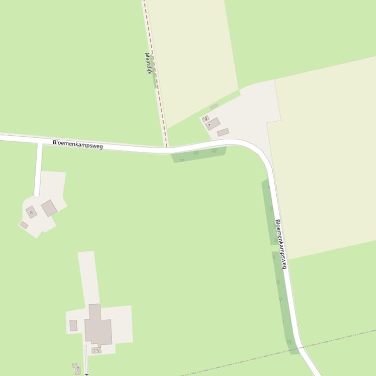 Kaart van de Bloemenkampsweg.