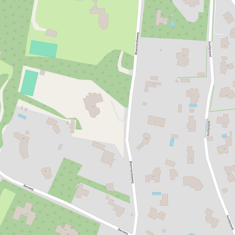 Kaart van de Bloemlandseweg.