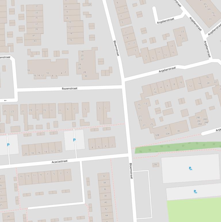 Kaart van de Bloemstraat.