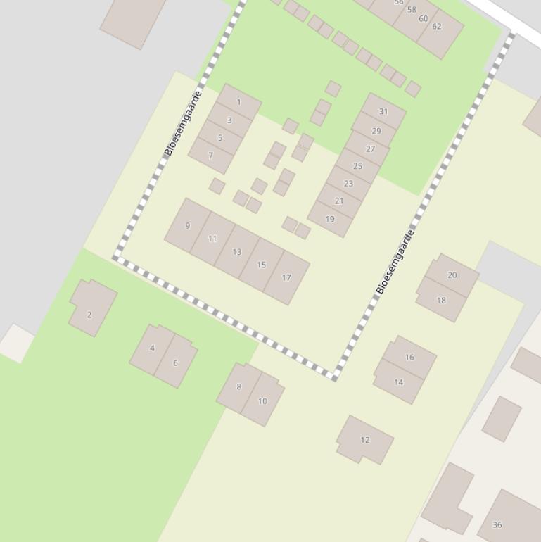 Kaart van  Bloesemgaarde.