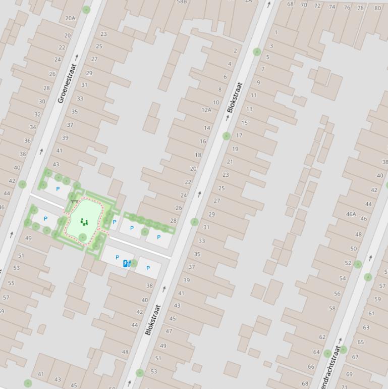 Kaart van de Blokstraat.