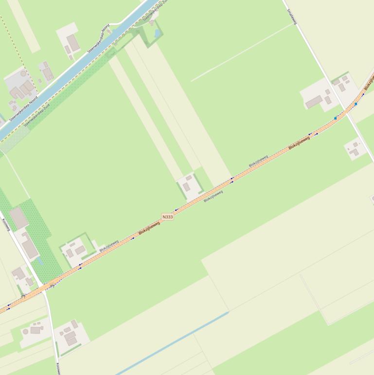 Kaart van de Blokzijlseweg.