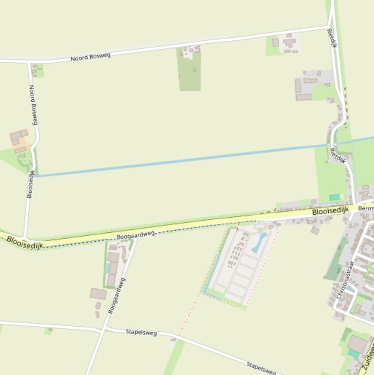 Kaart van de Blooisedijk.