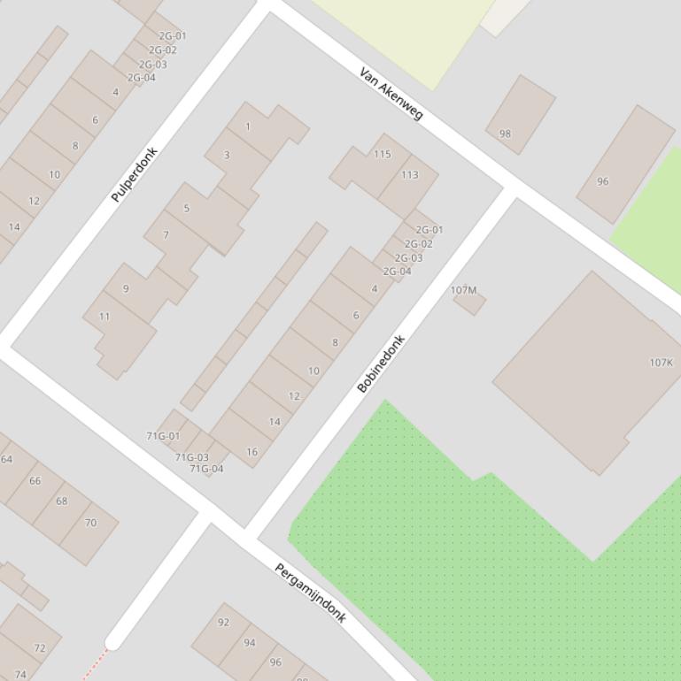 Kaart van  Bobinedonk.