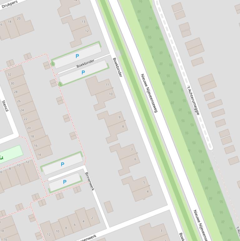 Kaart van  Boekbinder.