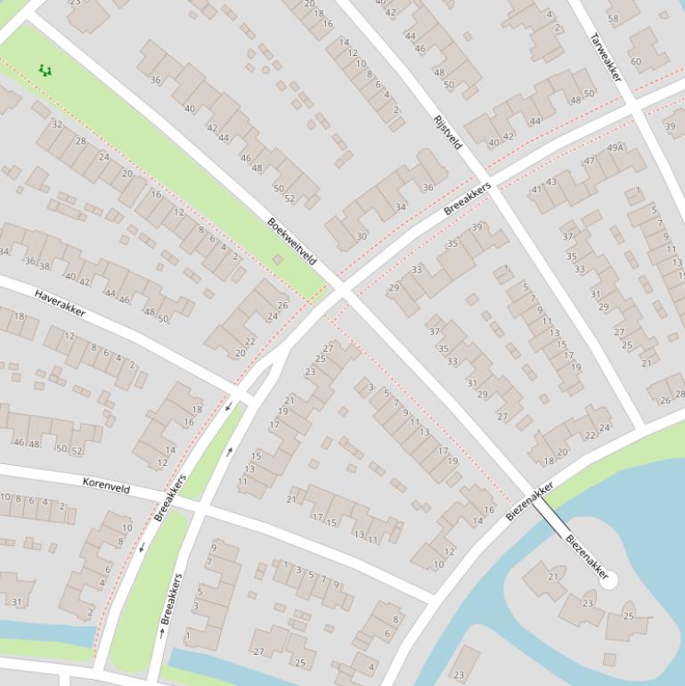 Kaart van het Boekweitveld.