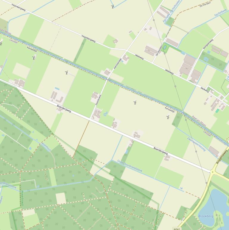 Kaart van de Boerderijweg.