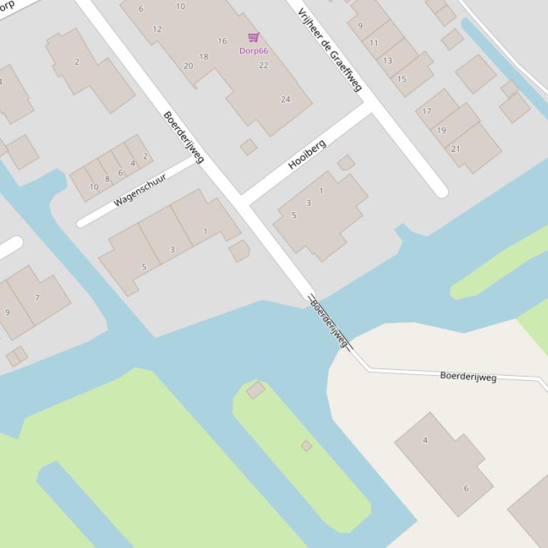 Kaart van de Boerderijweg.