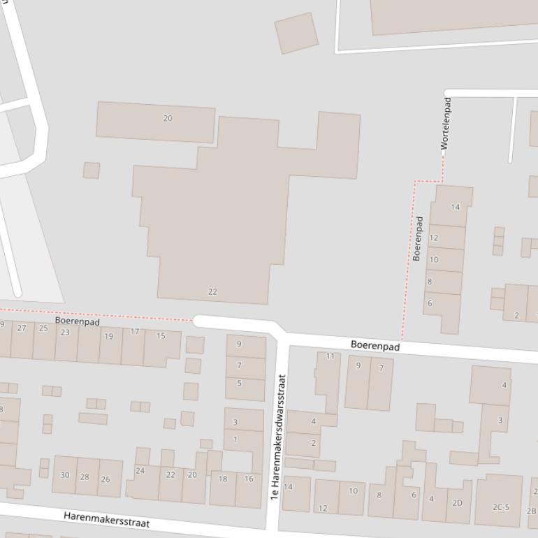 Kaart van het Boerenpad.