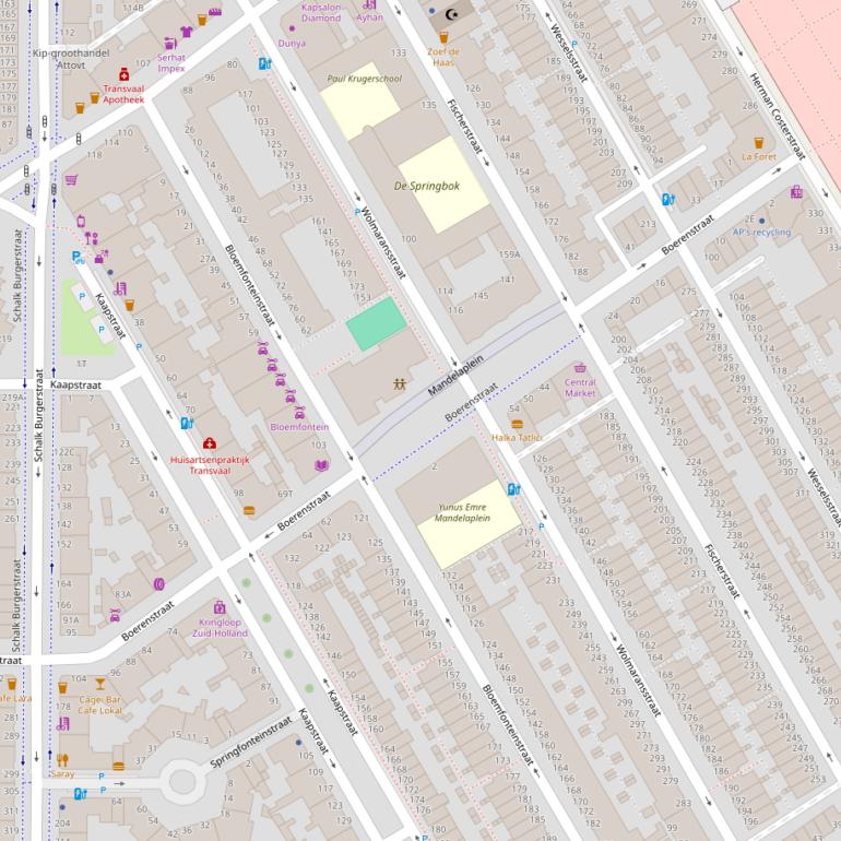 Kaart van de Boerenstraat.