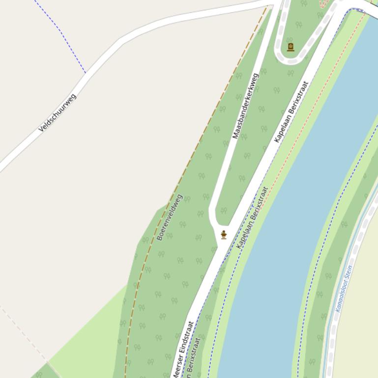 Kaart van de Boerenveldweg.