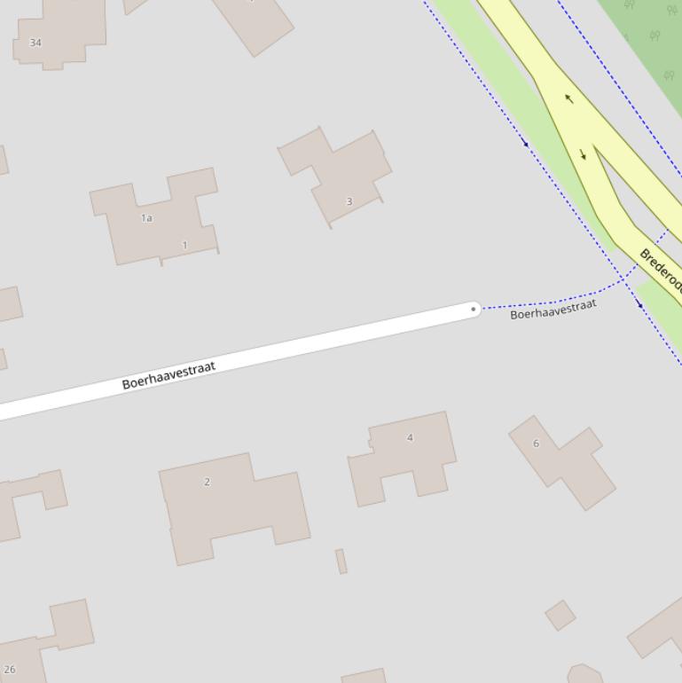 Kaart van de Boerhaavestraat.