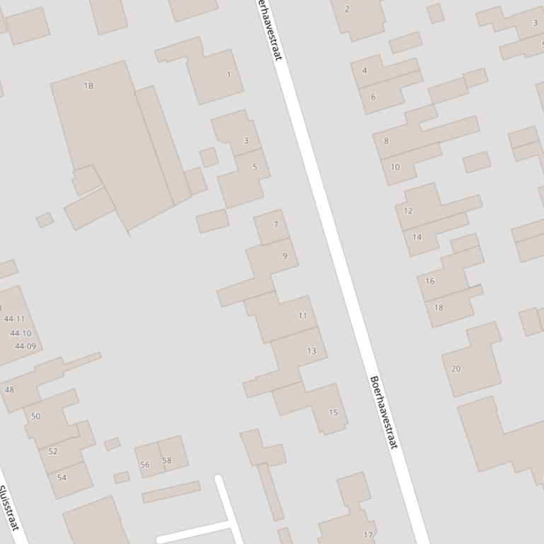 Kaart van de Boerhaavestraat.