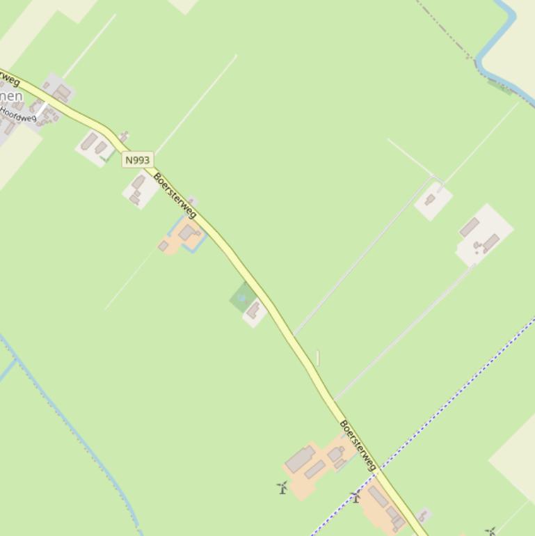 Kaart van de Boersterweg.