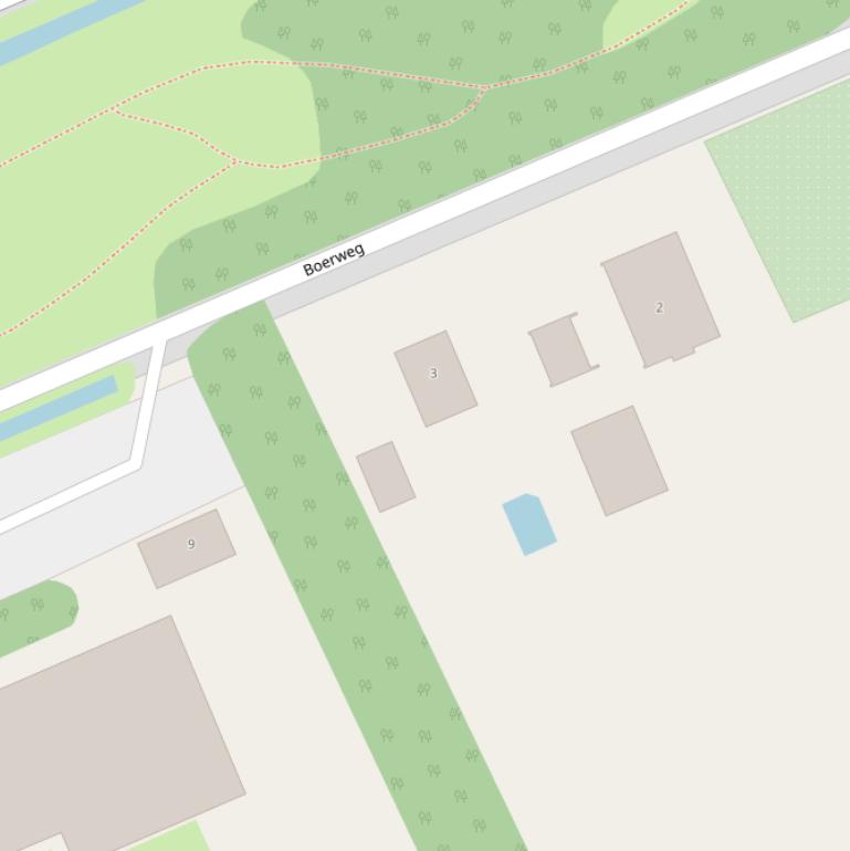 Kaart van de Boerweg.