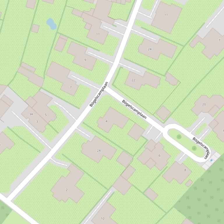 Kaart van de Bögelscamplaan.