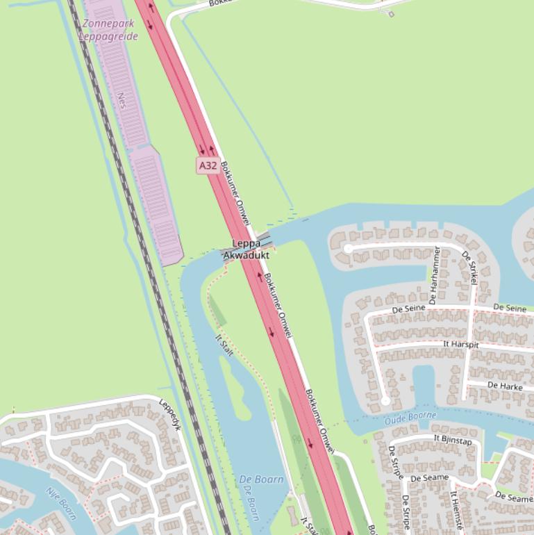 Kaart van  Bokkumer Omwei.