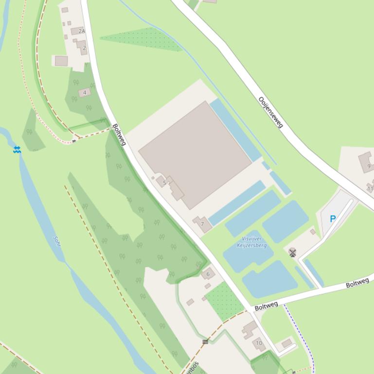 Kaart van de Boltweg.