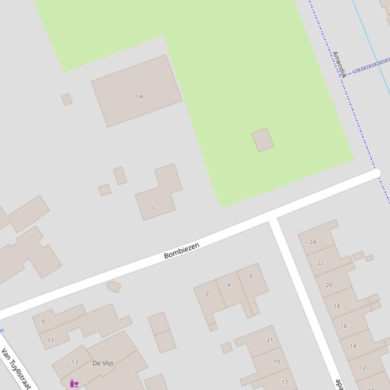 Kaart van  Bombiezen.