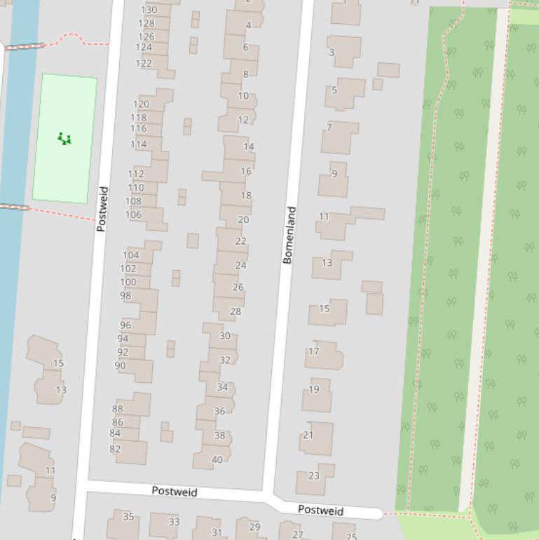 Kaart van  Bomenland.