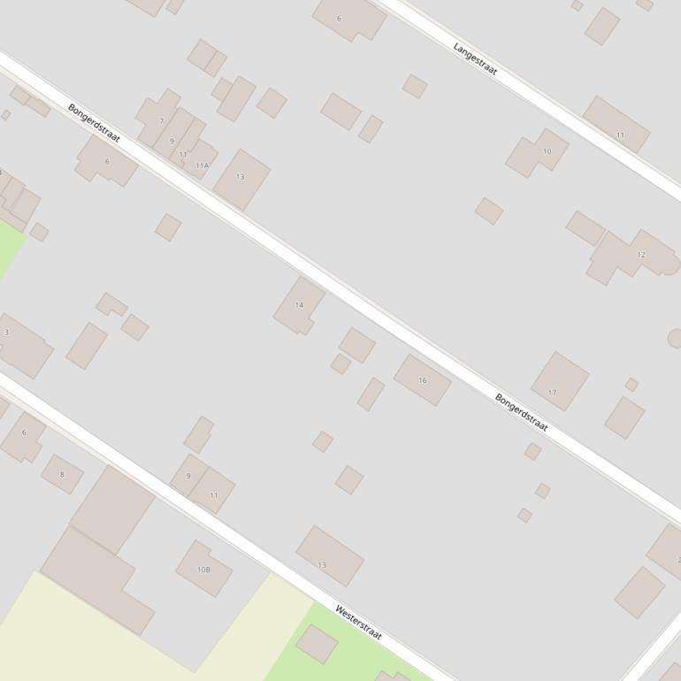 Kaart van de Bongerdstraat.