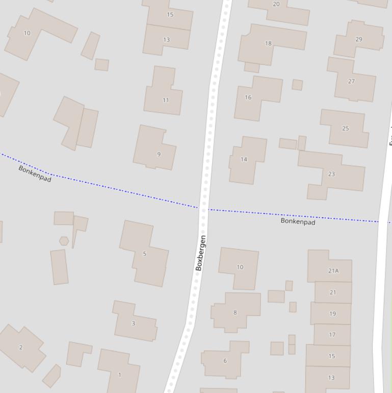 Kaart van het Bonkenpad.