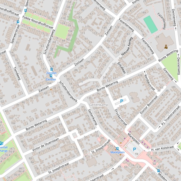 Kaart van  Bonte Wetering.