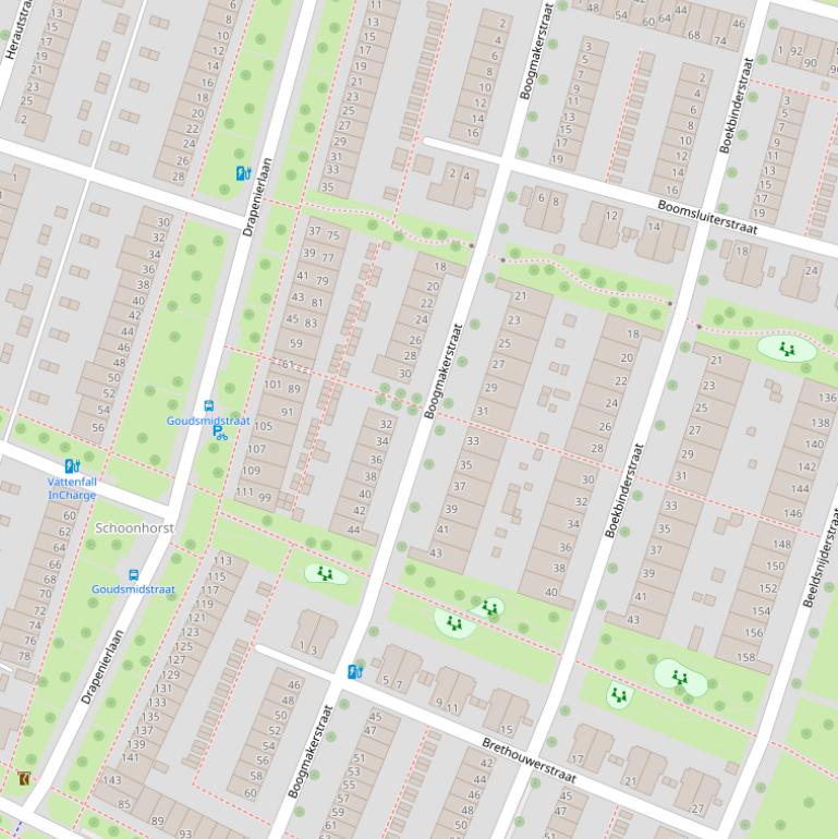 Kaart van de Boogmakerstraat.