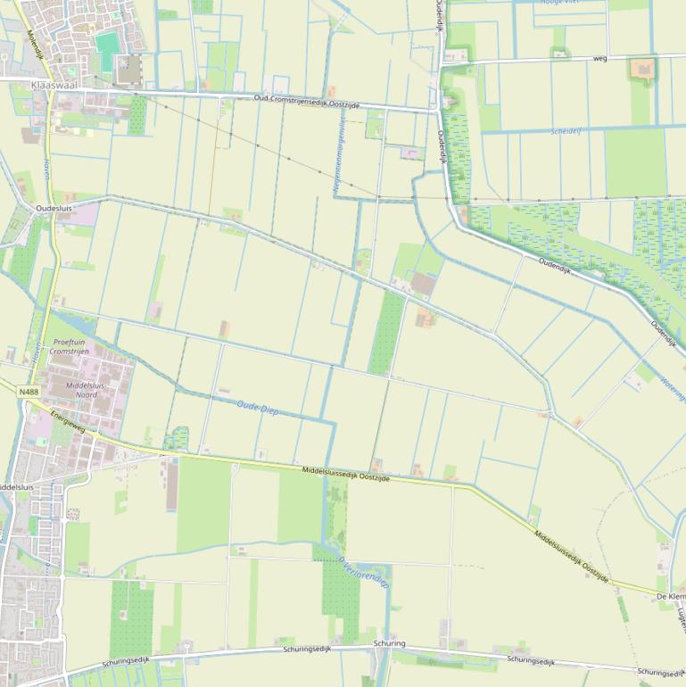 Kaart van de Boomdijk.