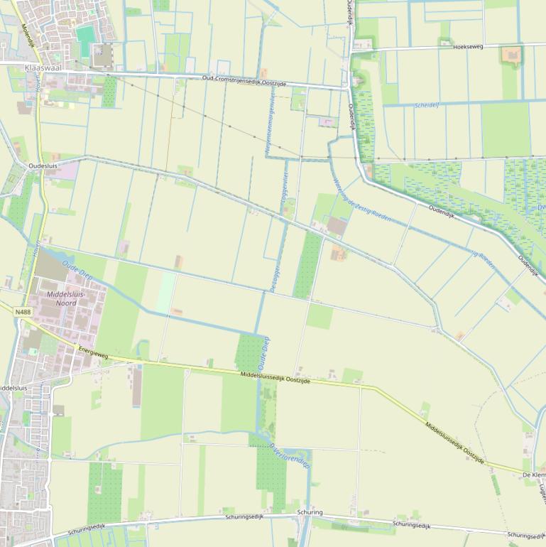 Kaart van de Boomdijk.