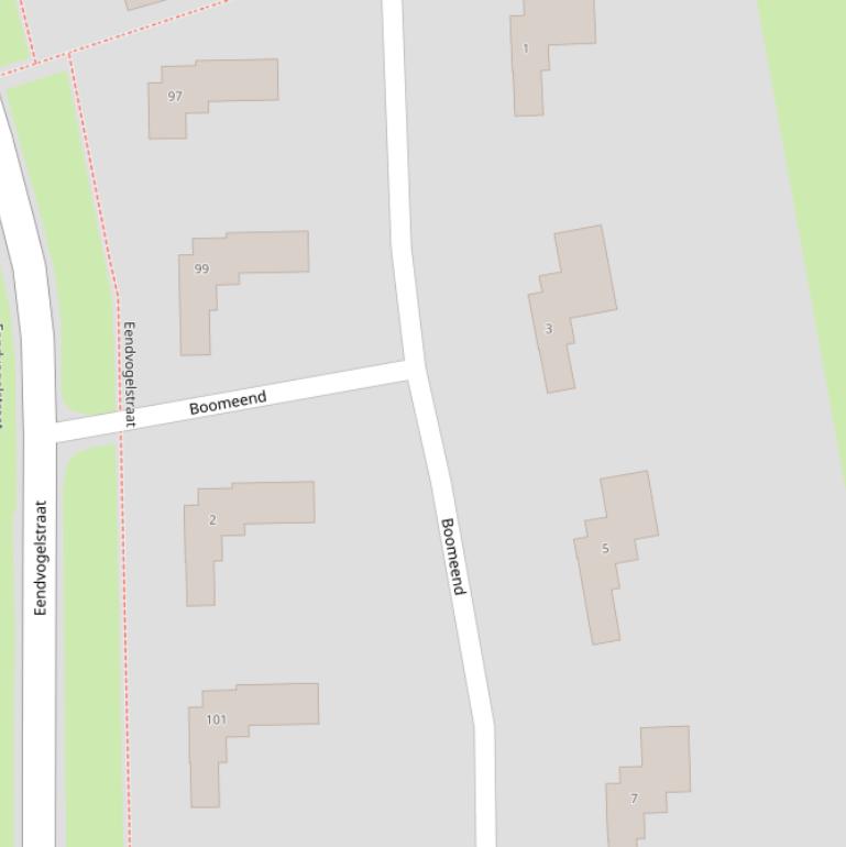 Kaart van  Boomeend.