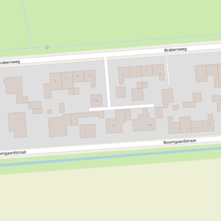 Kaart van de Boomgaardstraat.