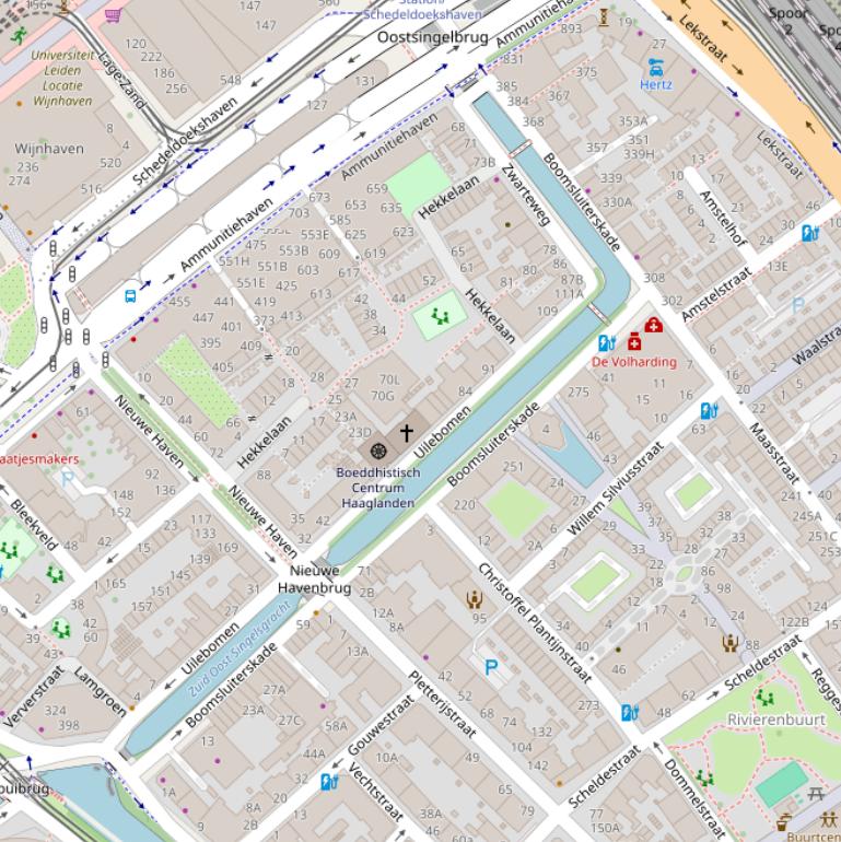 Kaart van de Boomsluiterskade.