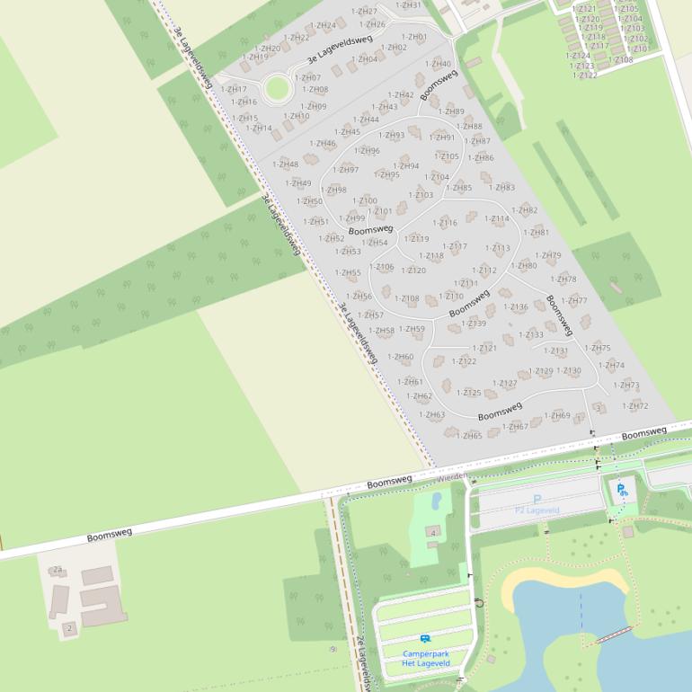 Kaart van de Boomsweg.