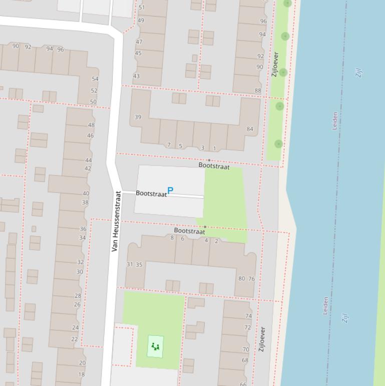 Kaart van de Bootstraat.