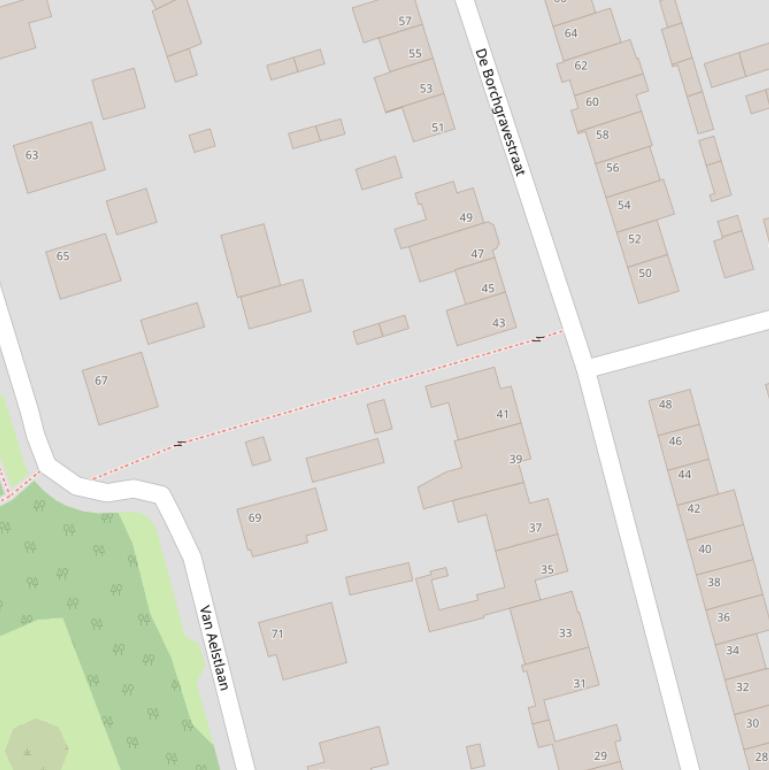 Kaart van het Borchgravepad.