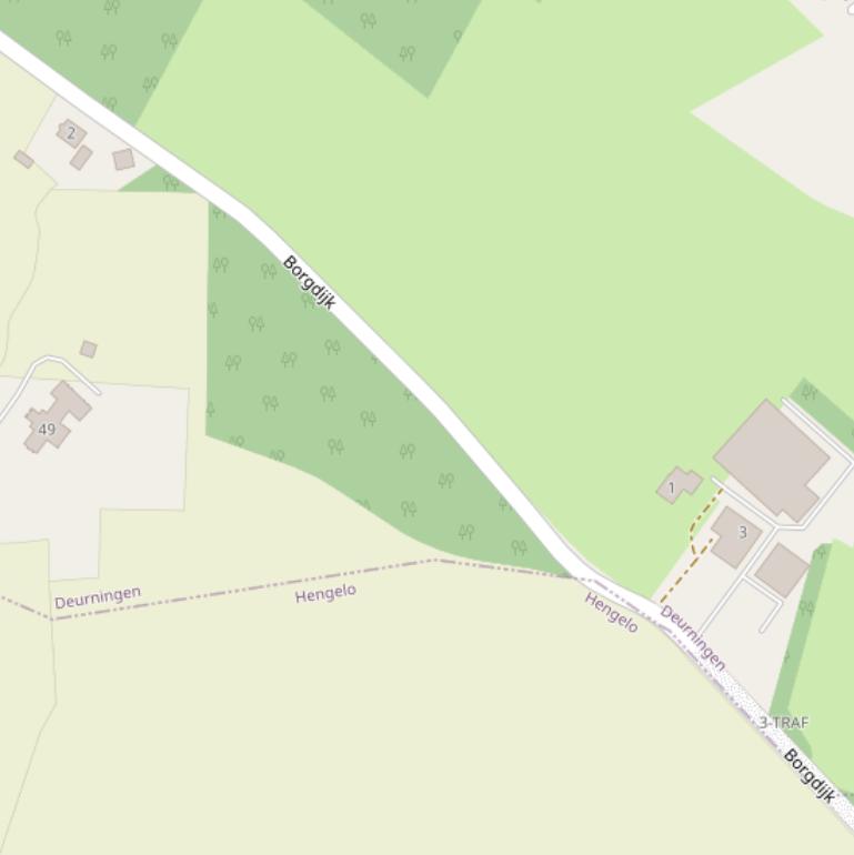 Kaart van de Borgdijk.